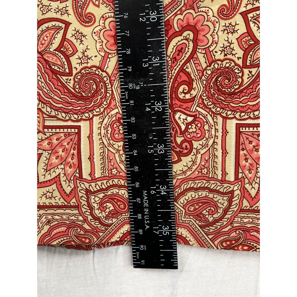 Talbots silk paisley floral silk maxi length skirt with side slit, size 12 EUC - Picture 5 of 8